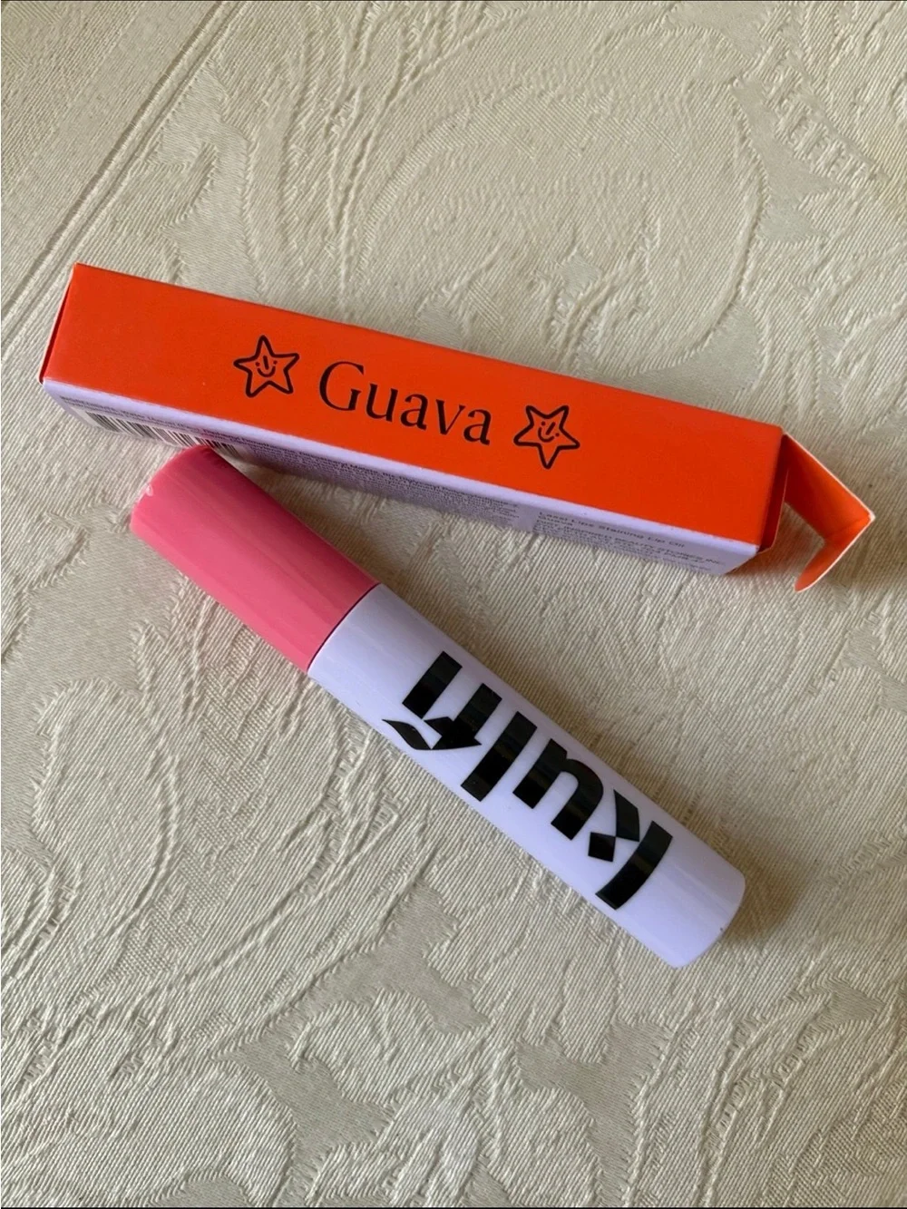 Kulfi Lassi Lips Staining Lipgloss Lipstick in Guava BNIB